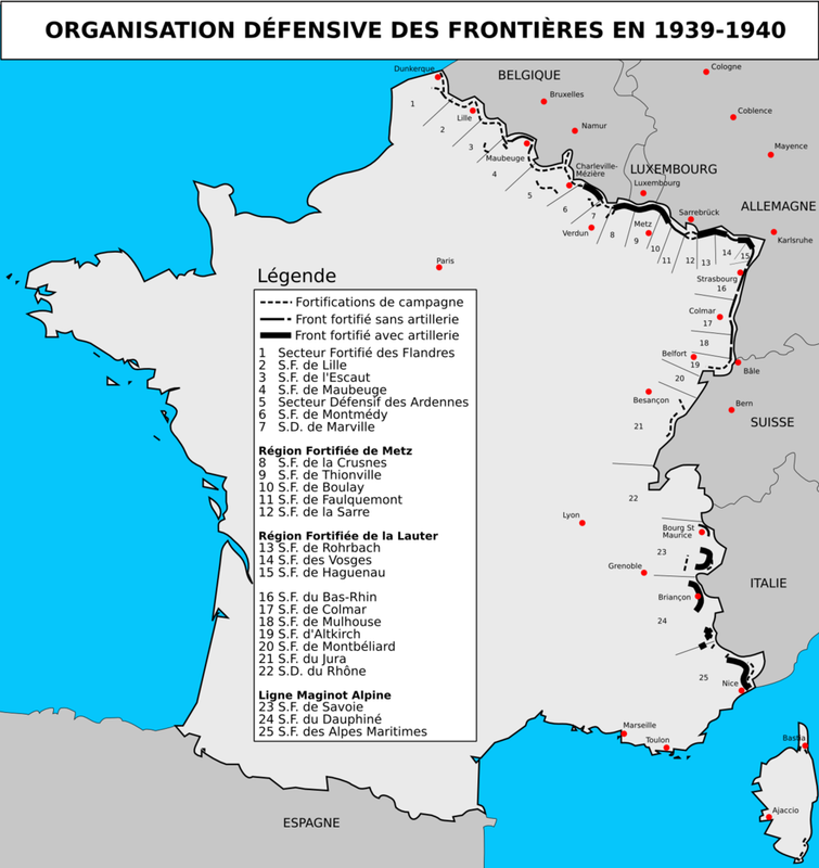 Organización defensiva de la frontera Francesa