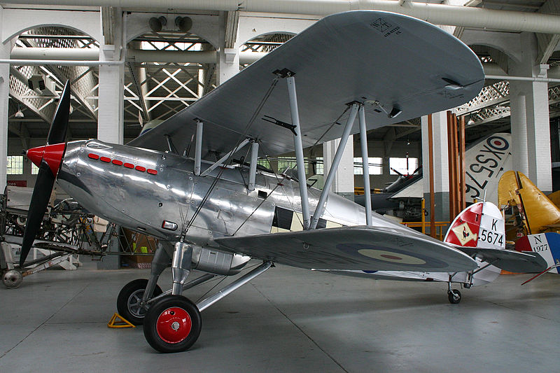 Hawker Fury Mk.I Nº de Serie K5674 conservado en el Imperial War Museum, en Duxford