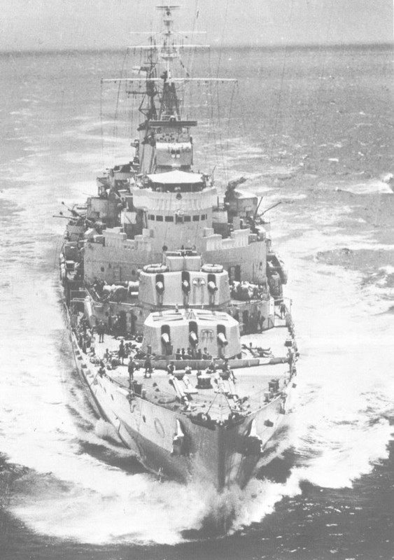 El HMS Belfast durante la Guerra de Corea
