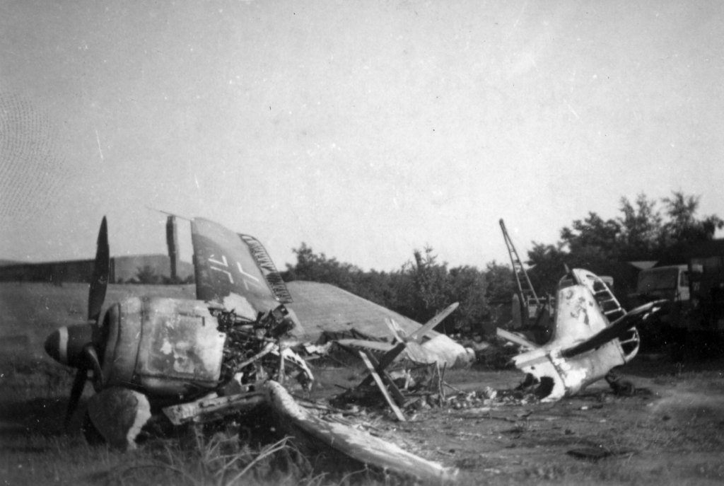 Un Focke-Wulf Fw 190A destruido en tierra
