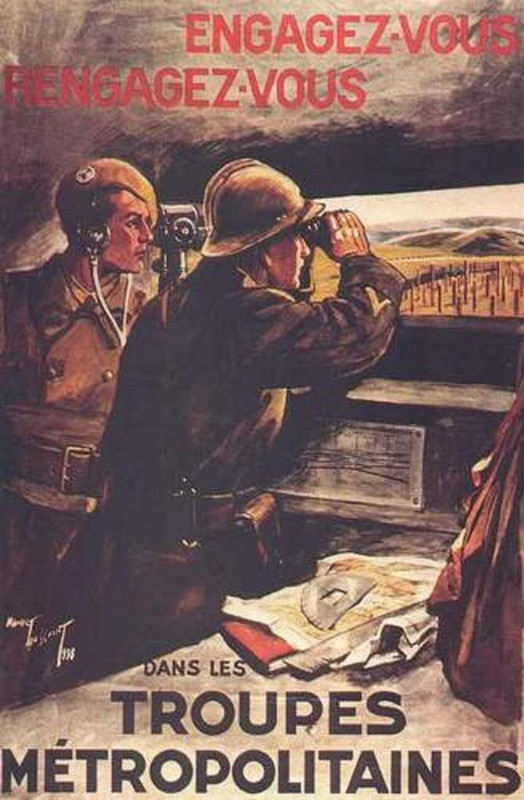 Propaganda de 1938 para alistarse en el Ejército Francés