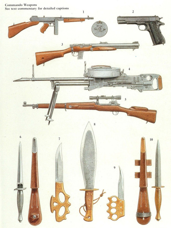 Armas utilizadas por los Comandos