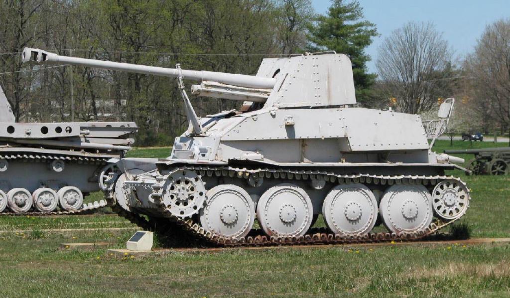 Sd.Kfz.139 Panzerjäger 38t für 7,62 cm Pak 36r Marder III conservado en el Aberdeen U.S. Army Ordnance Museum, MD, USA