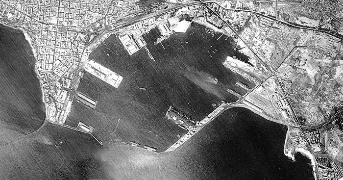 Vista aérea del puerto de Dakar