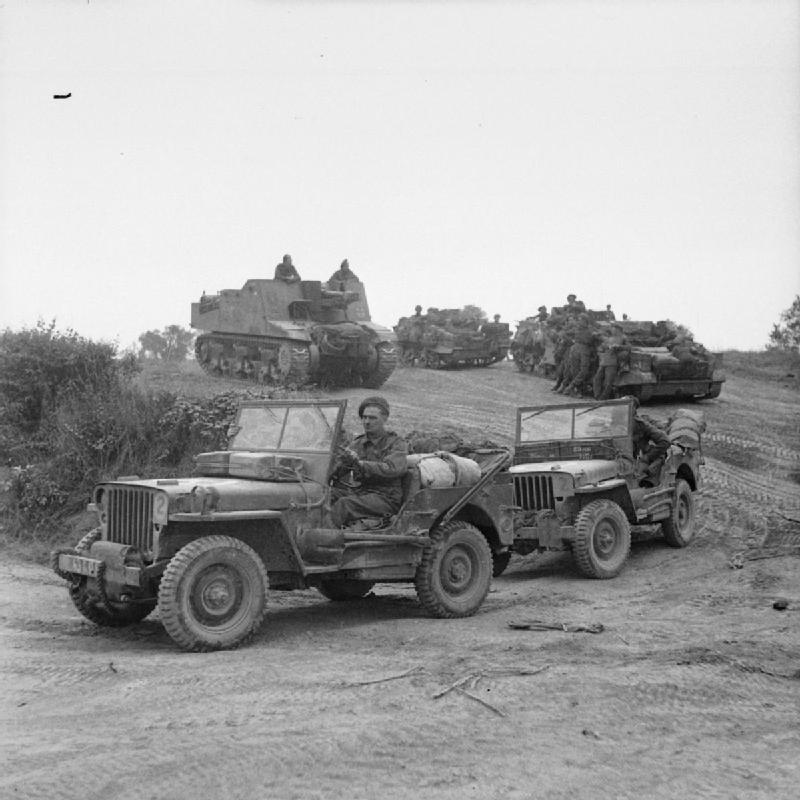 Sexton en Normandía, Caen, 1 de Agosto de 1944