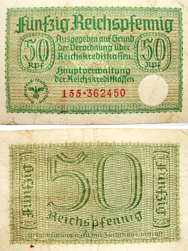 50 Reichspfennig medio Reichsmark de 1939