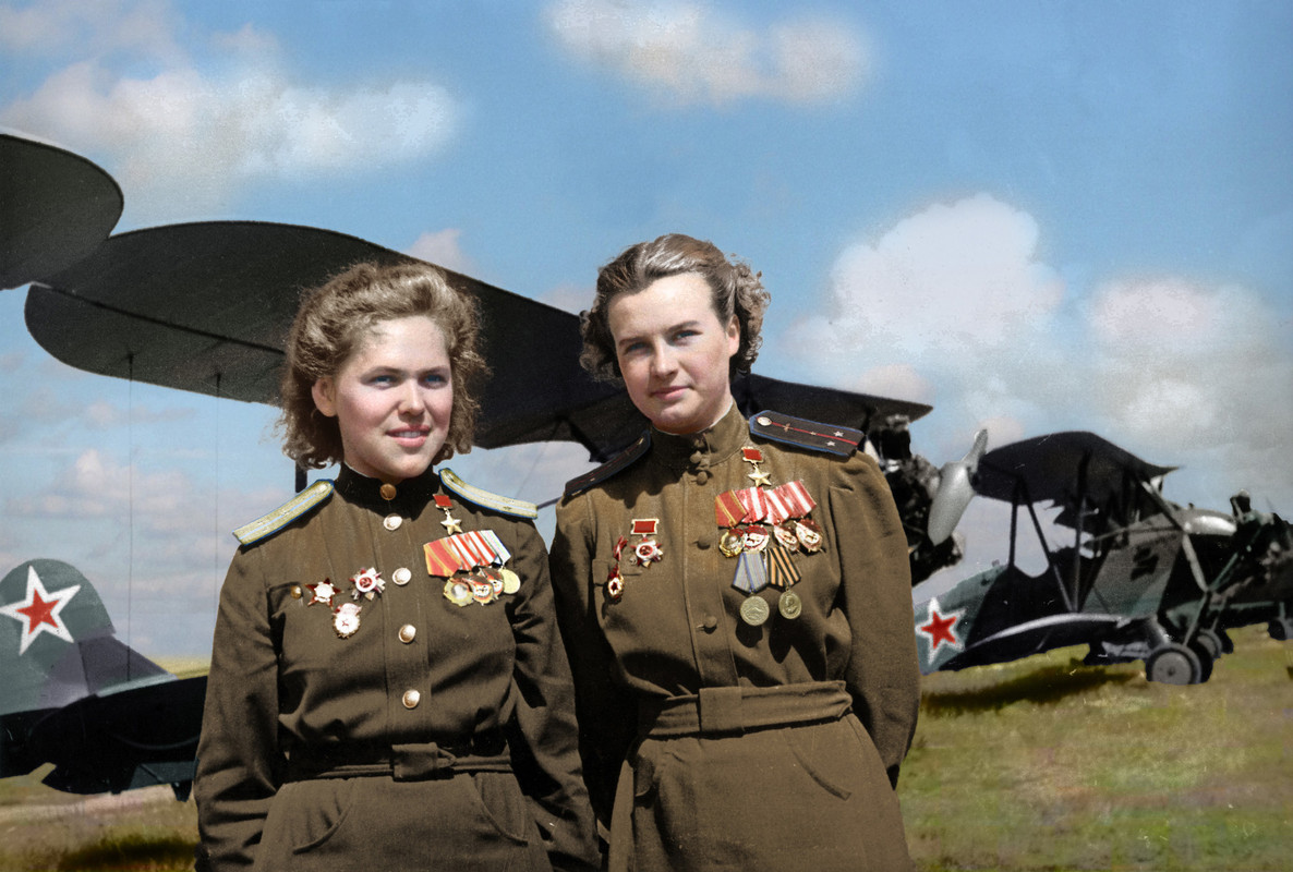 Aviadoras soviéticas conocidas como las Brujas de la Noche