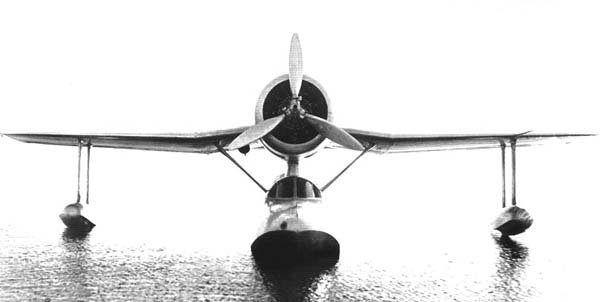 Vista frontal de un Be-4