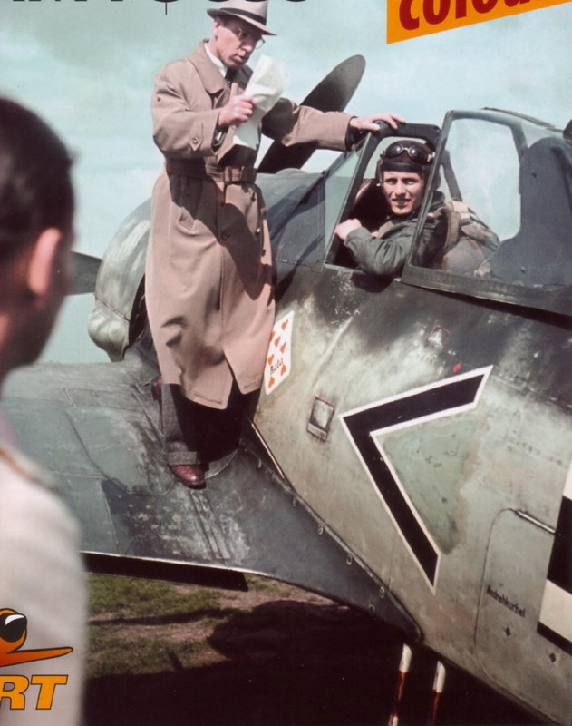 Oberingenieur Rudolf Blaser en el ala de un Focke-Wulf Fw 190 A-2