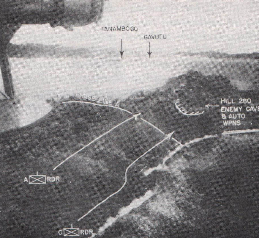 El avance hacia el oeste, a lo largo de Tulagi, se efectuó durante la mañana del 7 de agosto