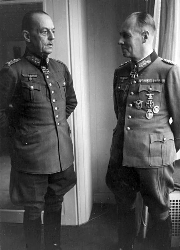 Rundstedt junto a Rommel, Diciembre de 1943