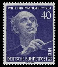 Sello conmemorativo de la muerte de Wilhelm Furtwängler