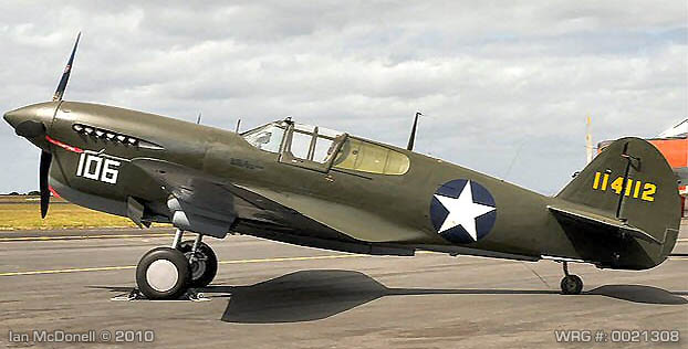 Curtiss P-40F-1CU Warhawk Nº de Serie 41-14112 se conserva en The Old Aeroplane Company en Tyabb, Victoria, Australia