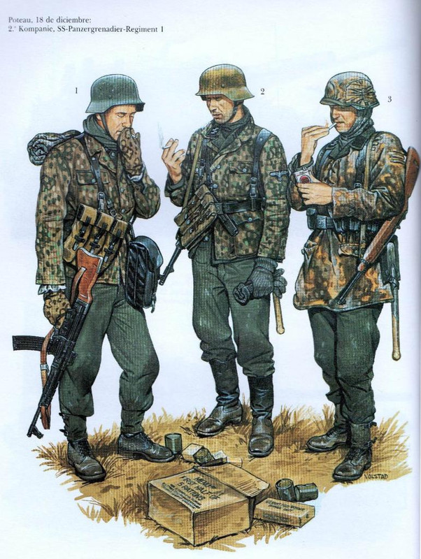 Láminas con la uniformidad usada en ambos ejércitos