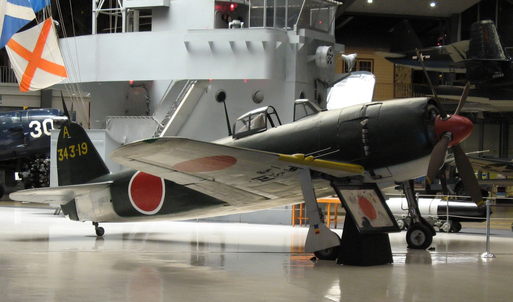 Kawanishi N1K2-J Shiden-Kai Nº de Serie 5128 conservado en el el Museo de la Estación Aeronaval de Naval de Pensacola, en Pensacola, Florida