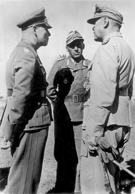Kesserling Y Rommel durante su estancia en África del Norte