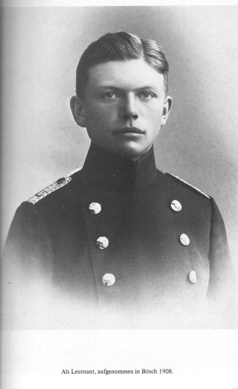 Heinz Guderian como  teniente, en Blitsch, 1908