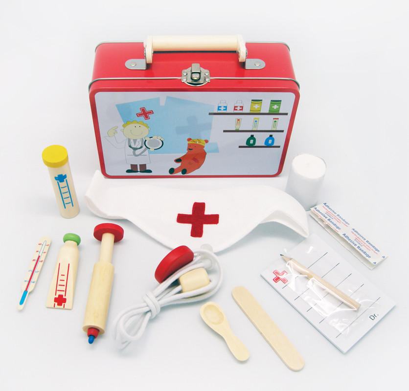 wooden doctor kit