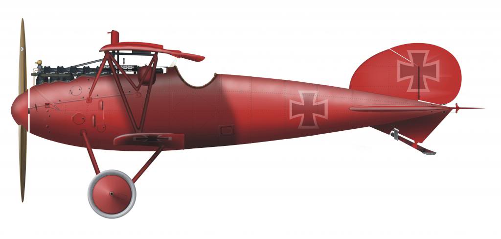 Albatros D.V rojo, montura del líder del JG 1, Manfred von Richthofen
