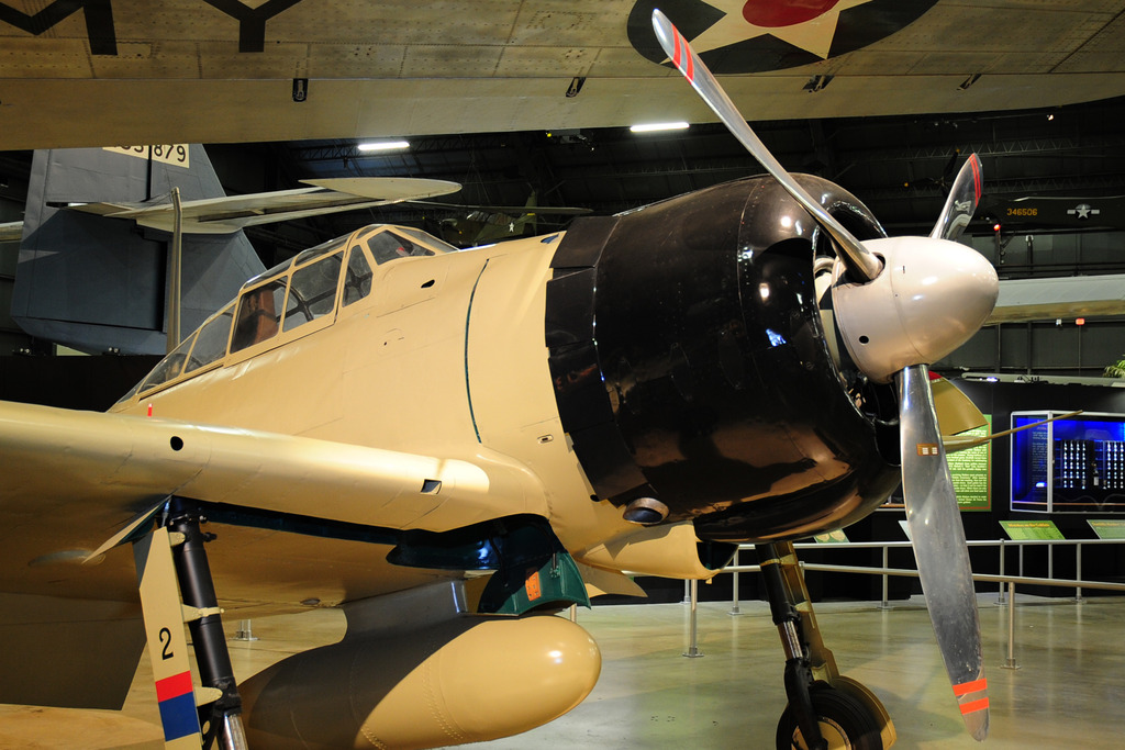 A6M2 que se encuentra en el museo de la Fuerza Aérea de los Estados Unidos en Dayton