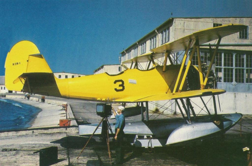 Un Hidroavión N3N-1, perteneciente a la Base Aeronaval de Corpus Christi, Texas, en 1941