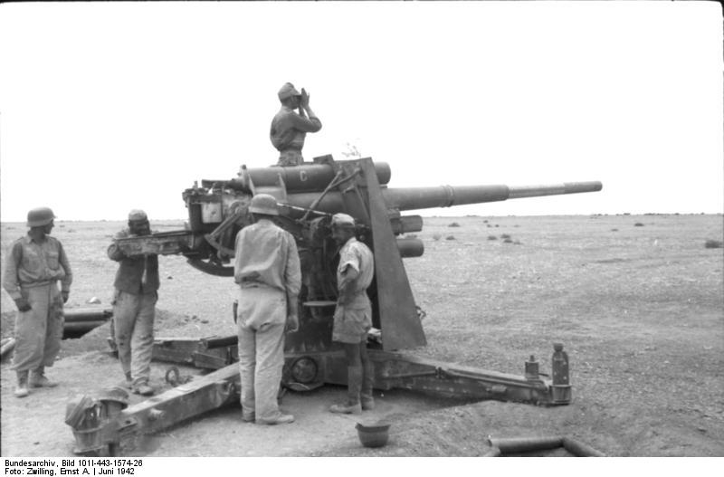 8,8-cm Flak 18 en el Norte de África en Junio de 1942