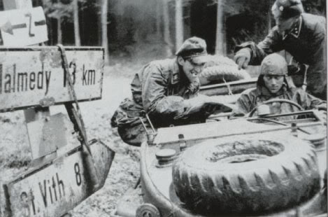 Kubelwagen durante la ofensiva de las Ardenas