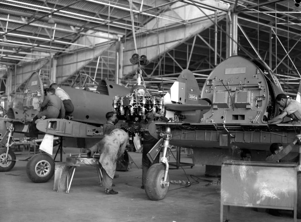 Los primeros cazas Boomerang en producción, 1943