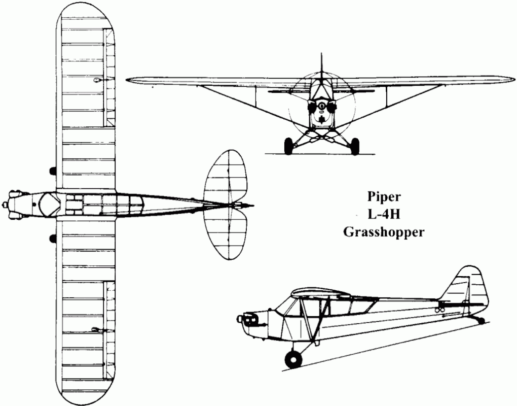 Perfil del Piper L-4 Grasshopper