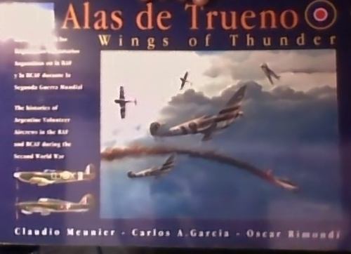 Tapa del libro Alas de Trueno, base del guion para el documental que será estrenado en Londres para el próximo mes de noviembre