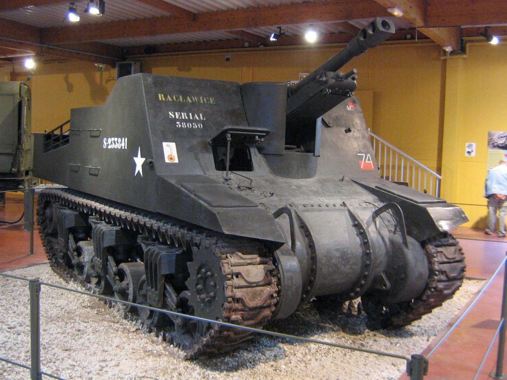 Sexton conservado en el Battle of Normandy Museum, Bayeux, Francia