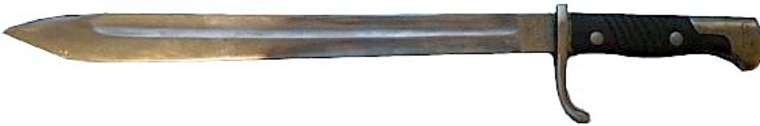 Espada bayoneta prusiana, similar a un machete
