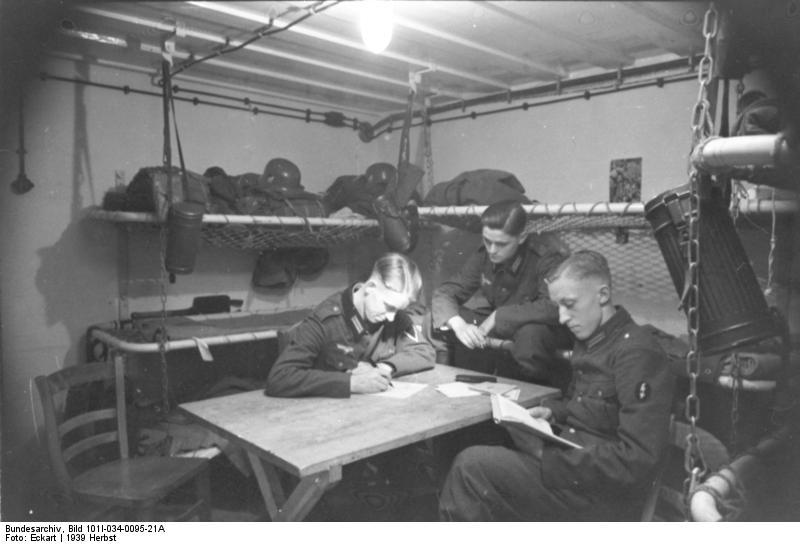 Tropas alemanas en un búnker de la Línea Sigfrido durante la Drôle de Guerre