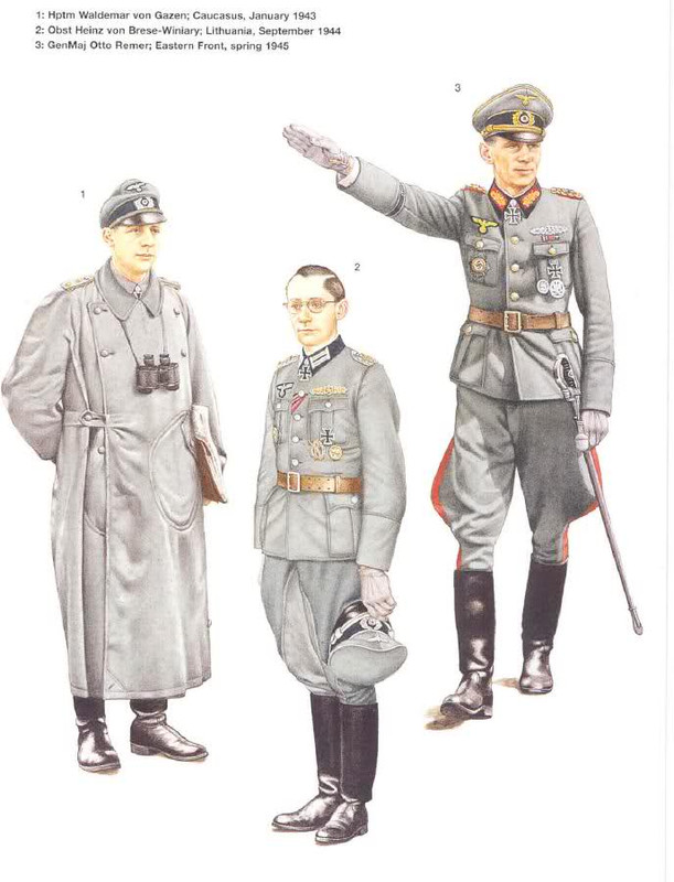 Uniformes de comandantes alemanes