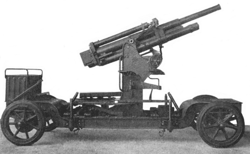 Cañón Antiaéreo M3 de 76,2 mm con auto-remolque en Mayo de 1920