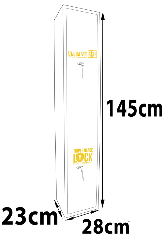 Ultimate Safe 4 Shotgun Rifle Gun Safe Cabinet With Ammo Box