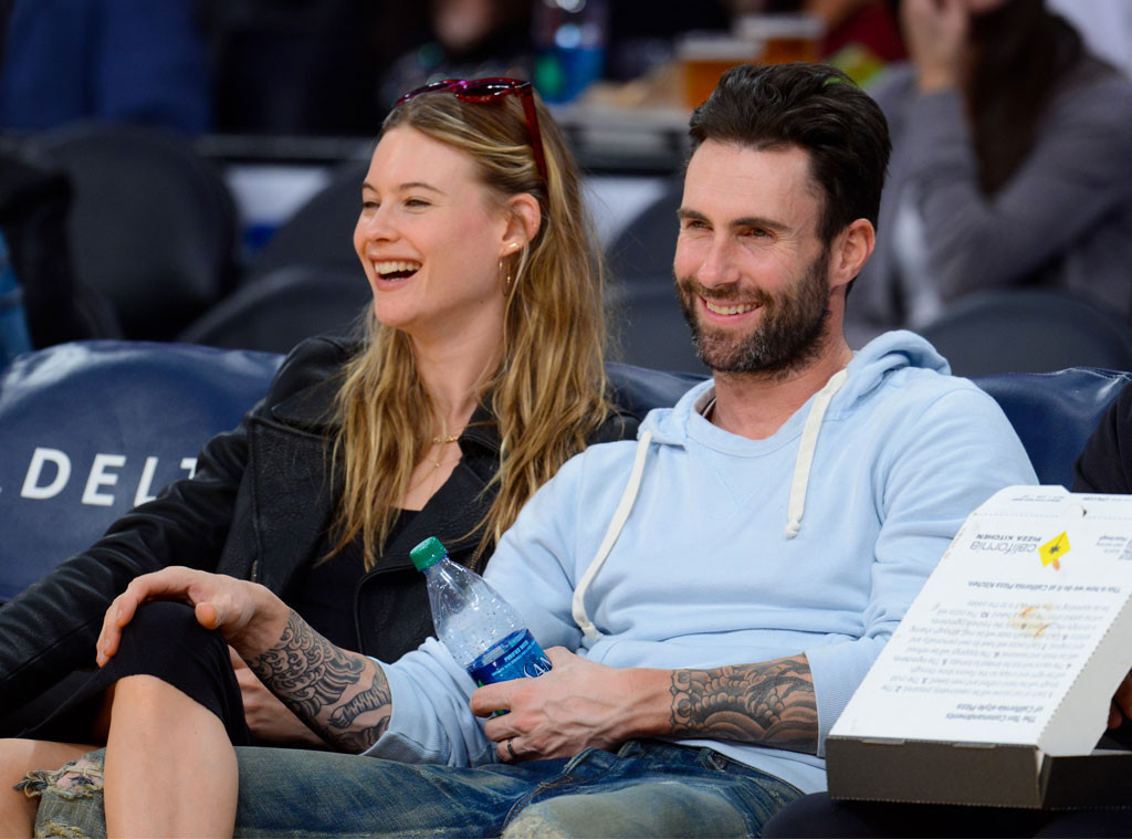 Behati Prinsloo with Adam Levine