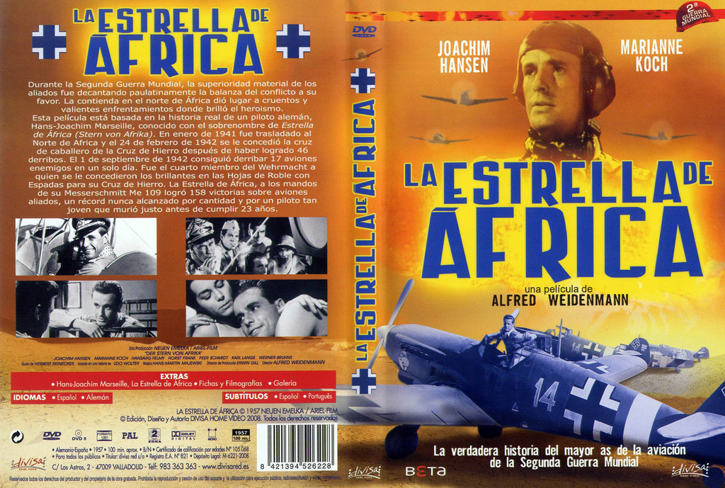 carátula de la edición en DVD de La Estrella de África