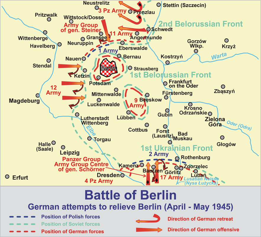Intentos alemanes de recuperar berlín. Abril-mayo 1945