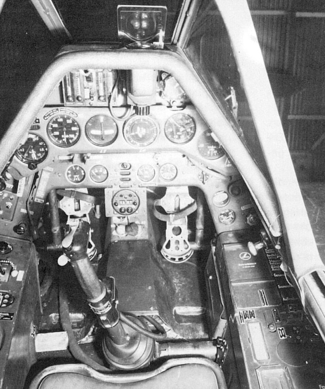 Interior de la cabina de un Fw 190 A-3