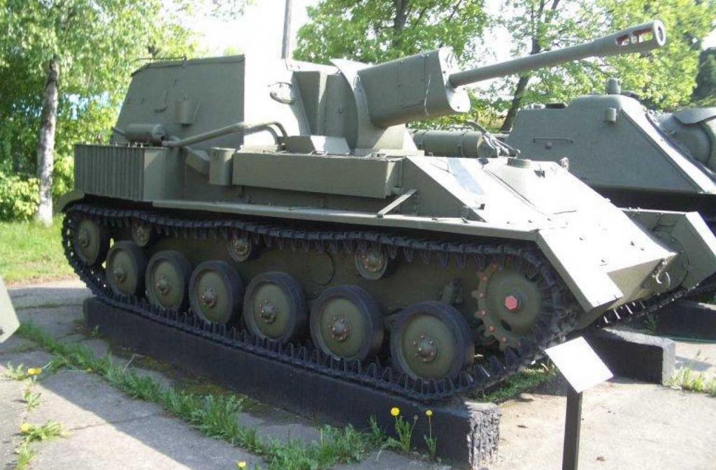 SU-76M conservado en el Central Armed Forces Museum, Moscú, Rusia