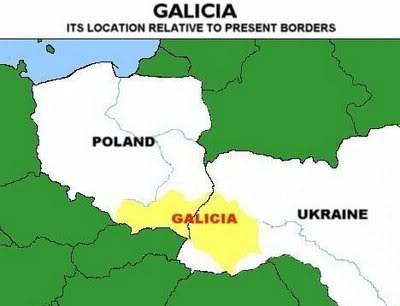 Mapa zona Galicia o Galitzia