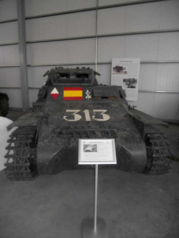 PzKpfw I Ausf A conservado en el Museo de Medios Acorazados del Goloso, en Madrid