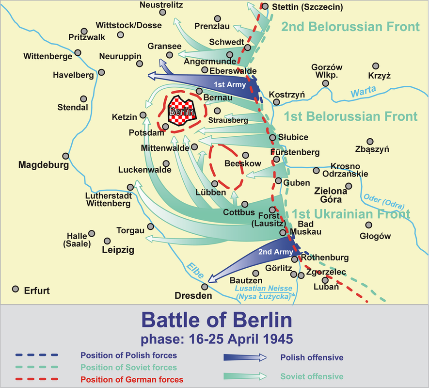 Batalla de Berlín. Fase del 1 al 25 de abril de 1945