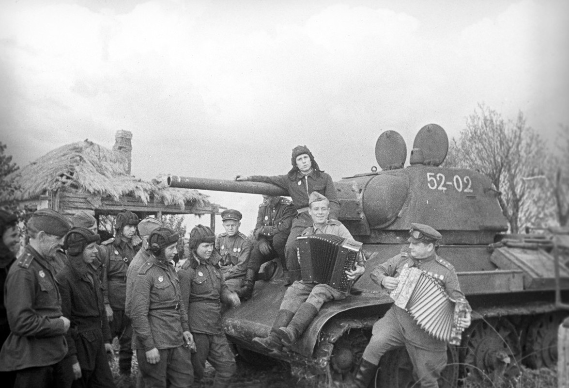 Soldados soviéticos en un descanso