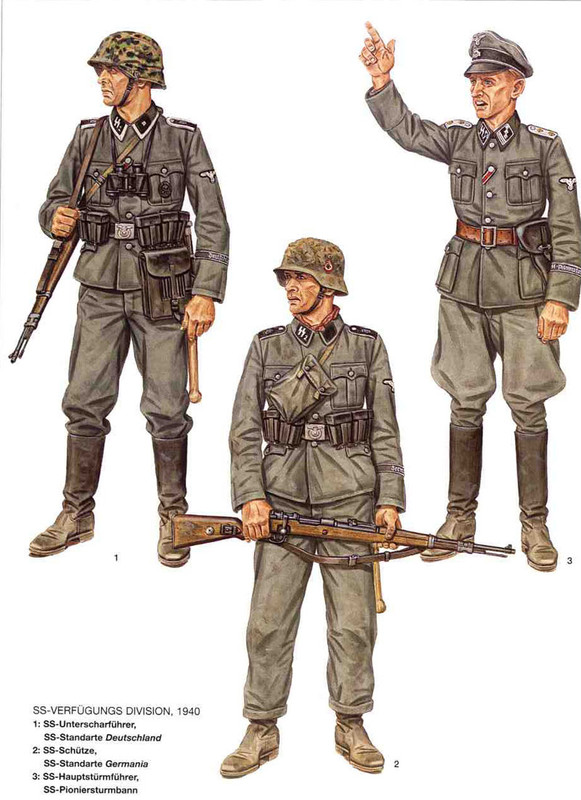 Láminas - Uniformes y armamento Waffen SS - La Segunda Guerra Mundial