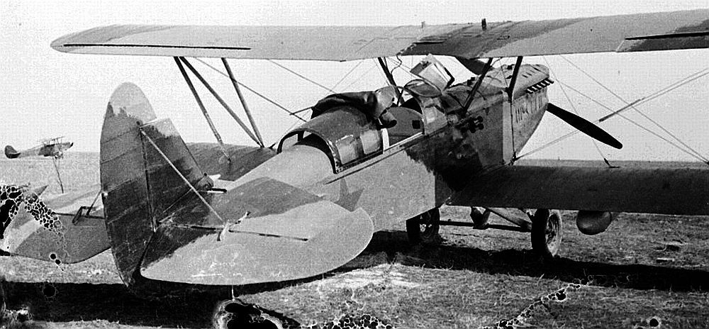 Vista trasera de un Polikarpov R-5