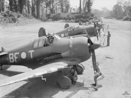 CAC Boomerang del No.5 Squadron en Piva Airfield, Bougainville