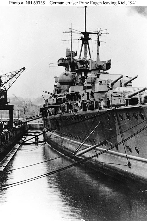 El DKM Prinz Eugen en Kiel en 1941