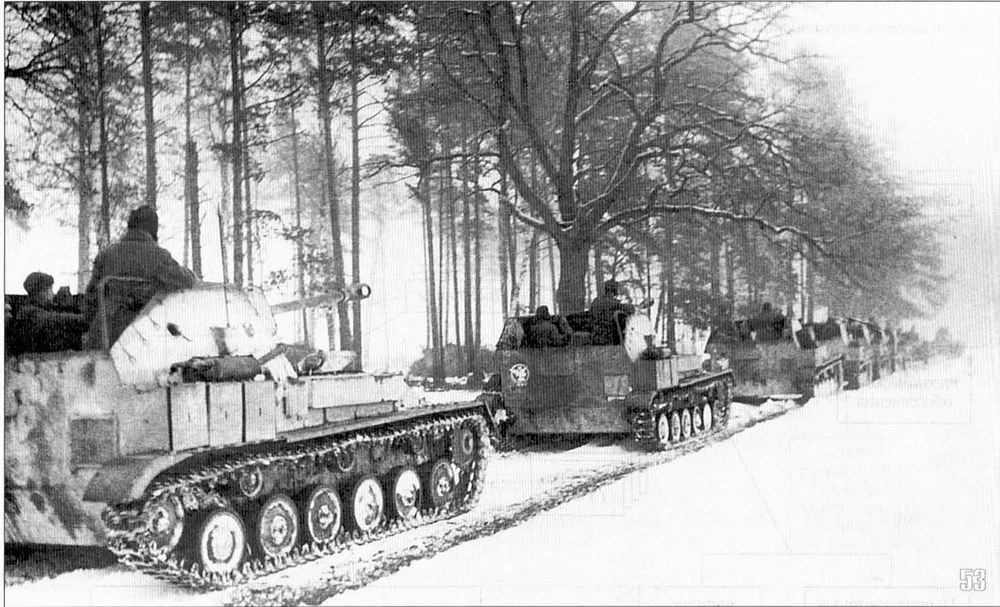 SU-76M marchando en el Frente Bielorruso, febrero 1944